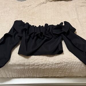 Elegant Black Off-Shoulder Women's Top